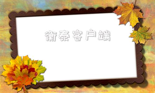 衡泰客户端衡泰软件官网
